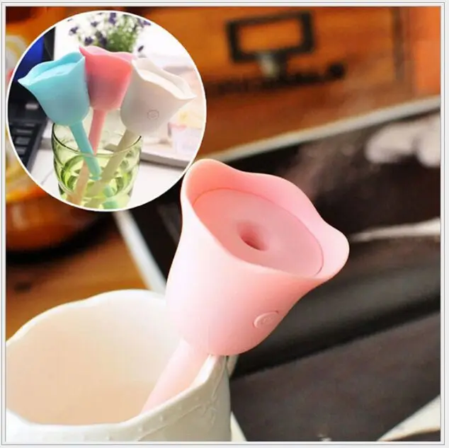 Портативный Компактный Мини USB Тюльпан цветок Увлажнитель-Очиститель Воздуха