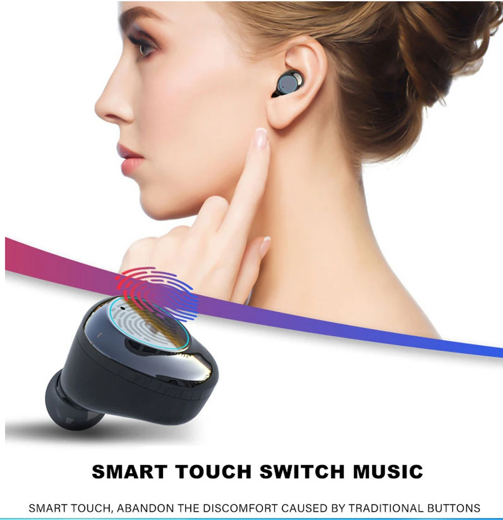 G03 Bluetooth гарнитуры 6000 мАч светодиодный смарт-дисплей высокого класса 6D объемный HD звук 5,0 IPX7 водонепроницаемые Bluetooth беспроводные наушники