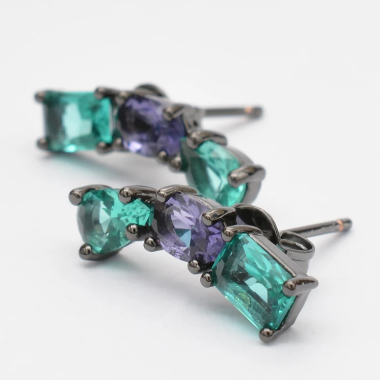 

factory directly supplier latest Simple design zircon plated wedding Piercing earrings