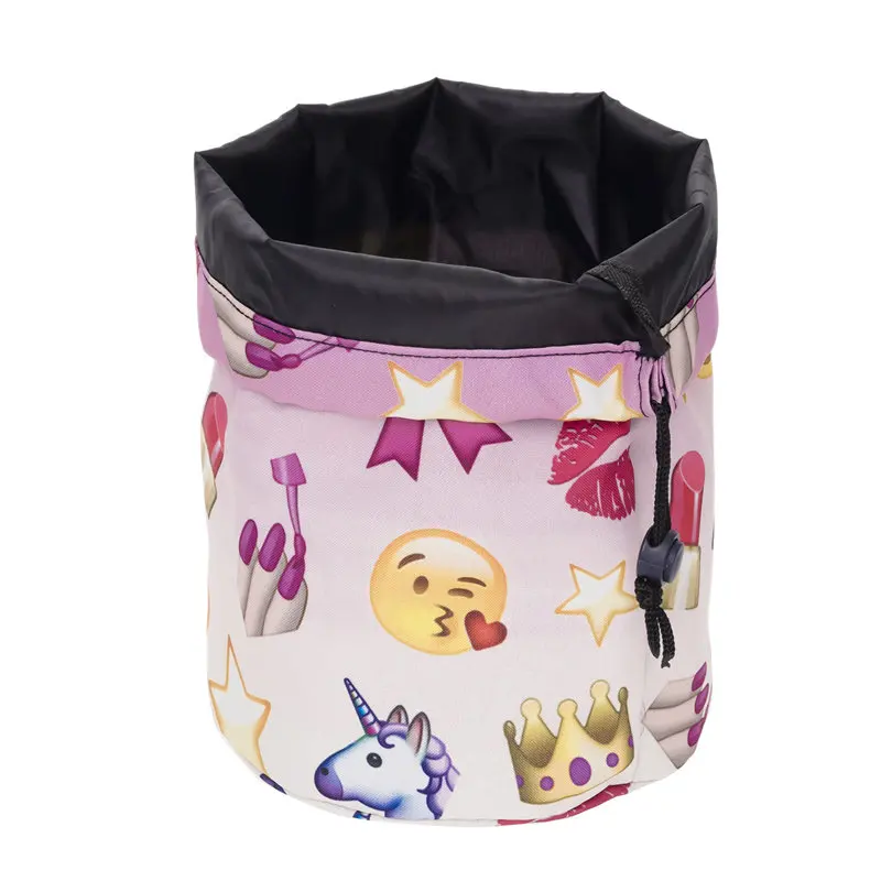 BAGSMALL Водонепроницаемый косметичка Emoji красоты лица ведро Бочкообразная