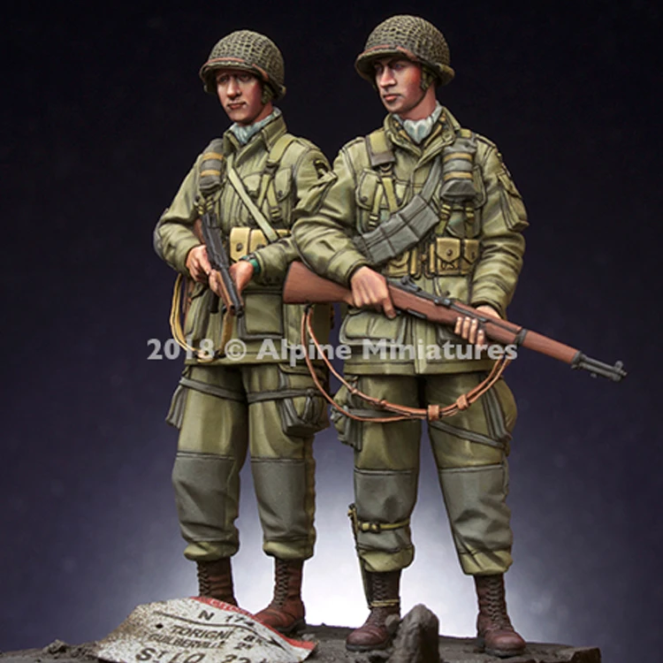 1/35 US 101st комплект солдатиков с 2 разными головками модель солдатика из смолы GK