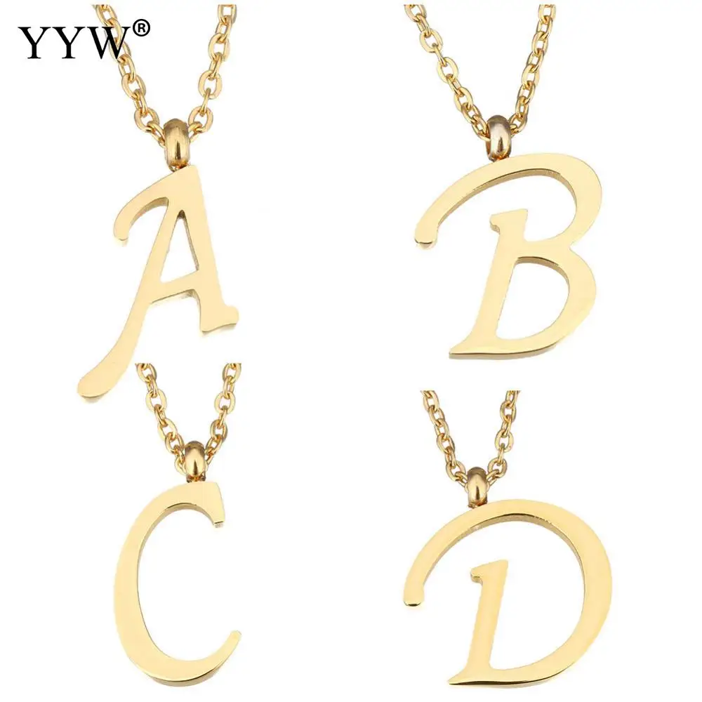 YYW женское мужское золотистое ювелирное ожерелье из нержавеющей стали