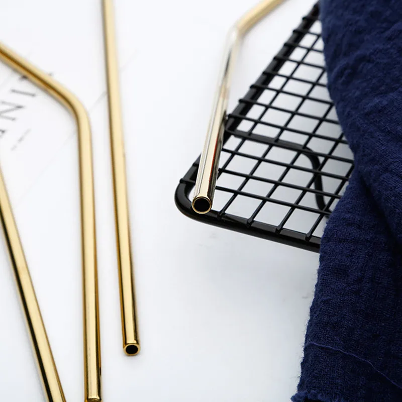 Stainless Steel Drinking Straws Reusable For Birthday Wedding Decorative Party Event Supplies Summer Metal Straw Brush | Дом и сад