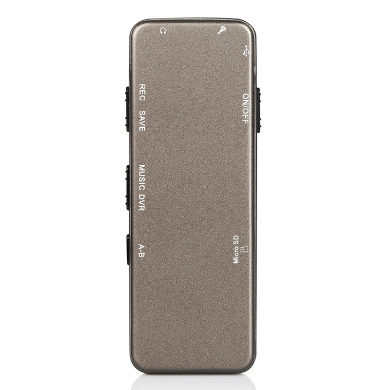 Yulass 16 Гб диктофон USB бизнес портативный цифровой аудио рекордер с MP3-плеером Поддержка нескольких языков, Tf карта до 64 ГБ