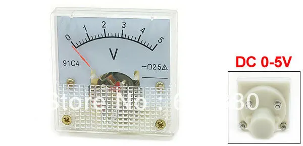 Вольтметр с аналоговой панелью вольтметр 91C4 указатель постоянного тока 0-5 в 3 10 15