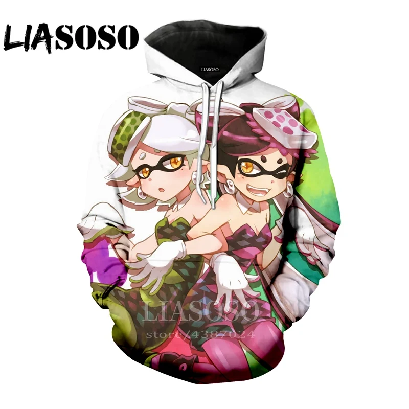 22 Забавные толстовки рок уличная 3D принт Мужской Топ костюм wo Мужской Топ Splatoon harajuku толстовка модная рубашка аниме мультфильм E377 - Цвет: 22