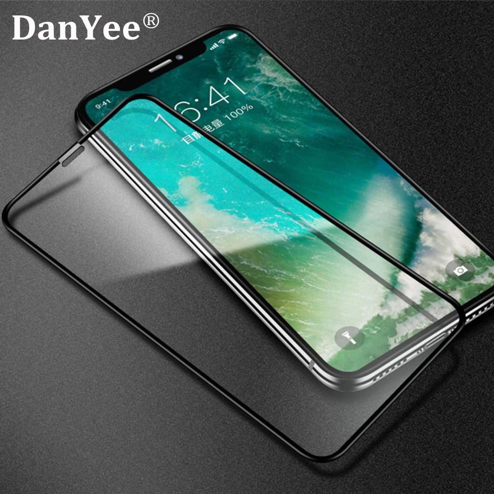 DanYee 10 шт. новая модель 10D полноэкранная резиновая пленка для iPhoneX/Xs XsMax XR HD