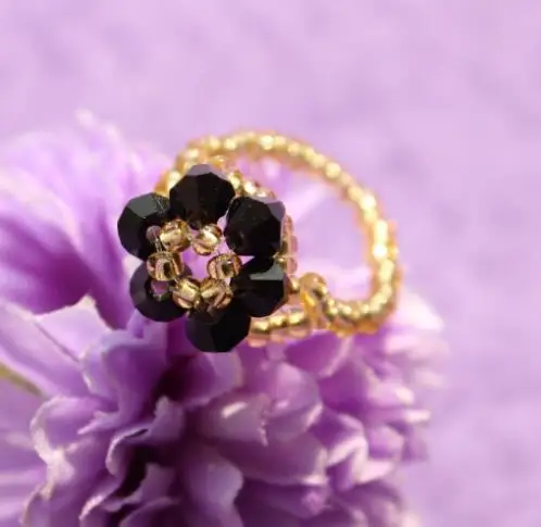 OMH оптовая продажа Буле красная красивая бижутерия ручной работы кристалл кольцо