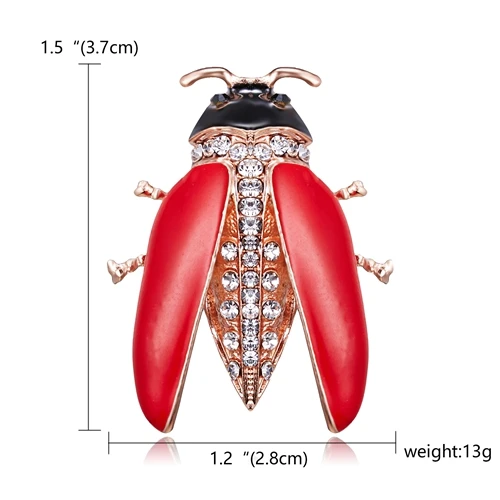 Gold Insect RINHOO насекомое брошь с изображением птиц животных для женщин мужчин ювелирные изделия Рождество хиджаб булавки броши Женская эмалированная брошь-кнопка сумки аксессуары - Окраска металла: Gold Insect