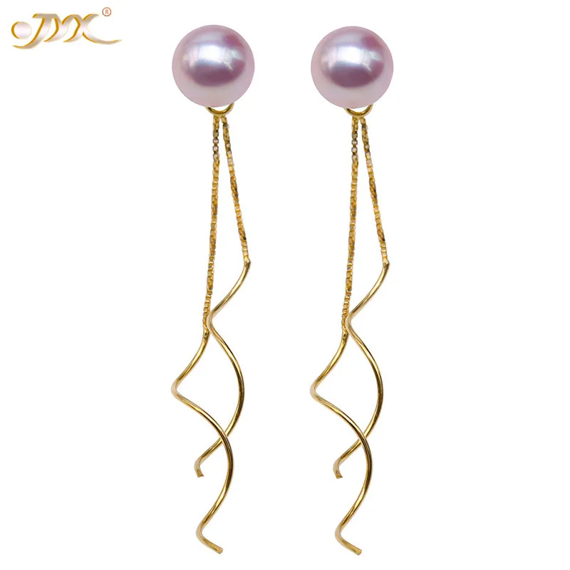 Женские серьги из серебра 925 пробы с натуральным пресноводным