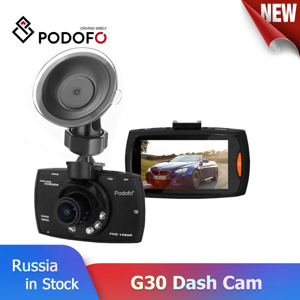 Оригинальный автомобильный видеорегистратор Podofo G30 Full HD 1080P 140 градусов для