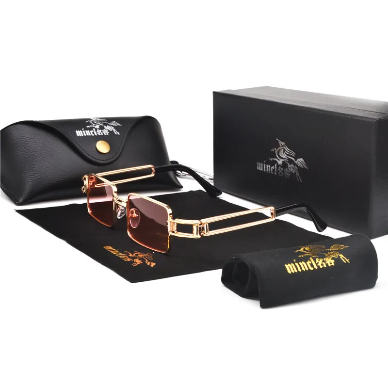 Маленькие солнцезащитные очки в стиле панк для женщин и мужчин винтажные