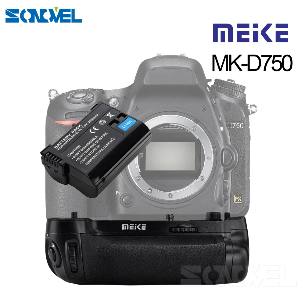 MEIKE MK-D750 батарейный блок сменный MB-D16 с 1 шт EN-EL15 батареей для Nikon D750 DSLR камеры