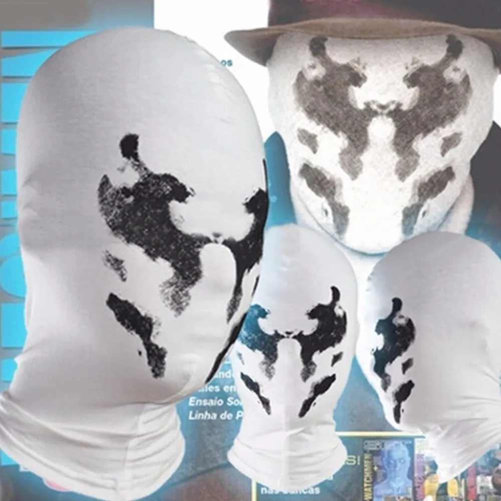 

New Rorschach Masks Balaclava Watchman Cosplay Costume Halloween Headgear Comic Full Face Mask