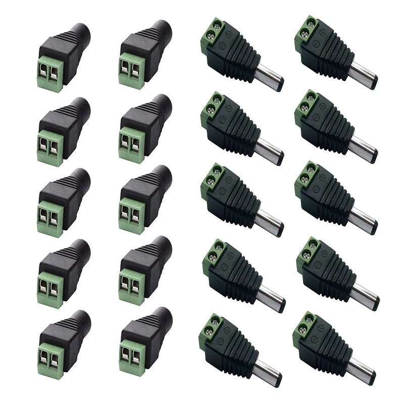 10 шт. разъём питания для светодиодной ленты 2 1x5 5 мм 12 В|12v connector female|dc female maleled strip |