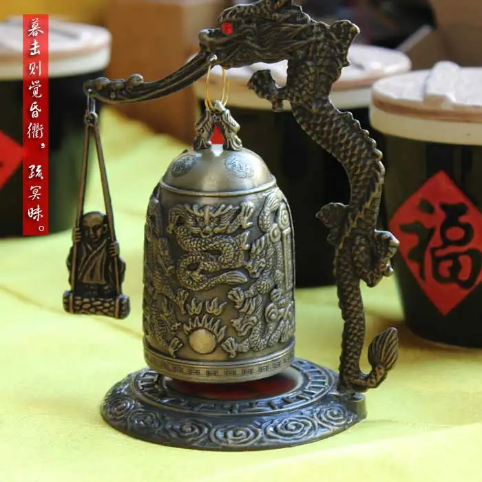 Лидер продаж отличные Китай Тибет латунь Дракон Будда Bell Украшения Статуи|statue