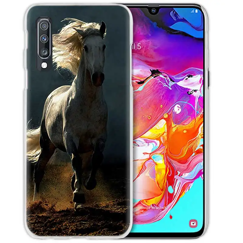 09 В форме лошадок, животных, чехол для samsung Galaxy A50 A70 A80 A20e A60 A40 A30 A20 A10 A8 A6 плюс A9 A7 жесткий чехол PC Fundas Capa чехол для телефона - Цвет: 09