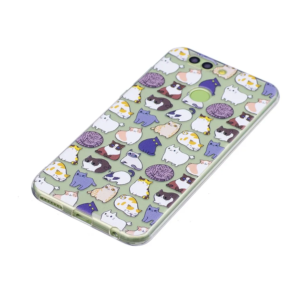 Fitted Case for Huawei NOVA 2 Plus BAC-L21 TPU Silicone Cover Phone NOVA2 BAC-AL00 BAC L21 Painted Cases |