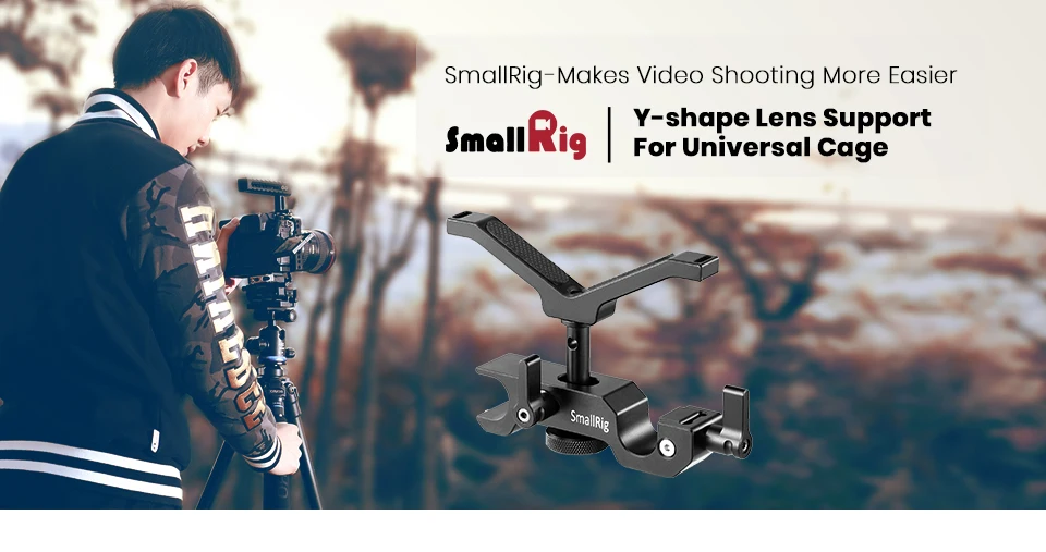 Оснастка для объектива SmallRig, 15 мм, крепление для штанги LWS, универсальная y-образная длинная опора для объектива, кронштейн для y-кронштейна, 2152