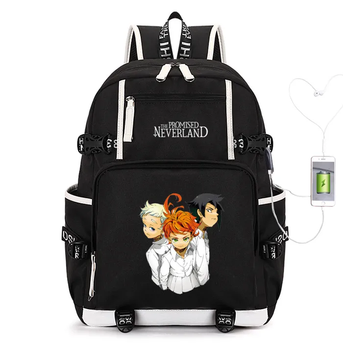 11 Обещанный рюкзак для ноутбука Neverland с зарядкой через usb, Норман Эмма, женский рюкзак, холщовые школьные сумки, большой рюкзак для книг, рюкзак для путешествий - Цвет: 11