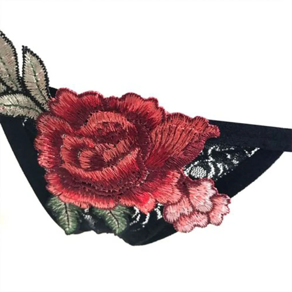 Для женщин женские сексуальные микро бикини мини Трусики для цветок Вышивка