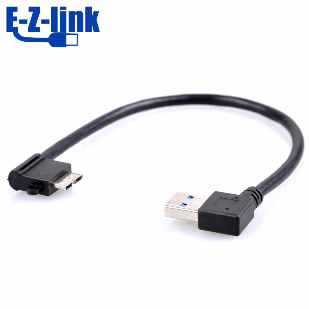 27 см длинные 90 Градусов влево Под Углом USB 3.0 Мужчина к Micro B Мужской Данных