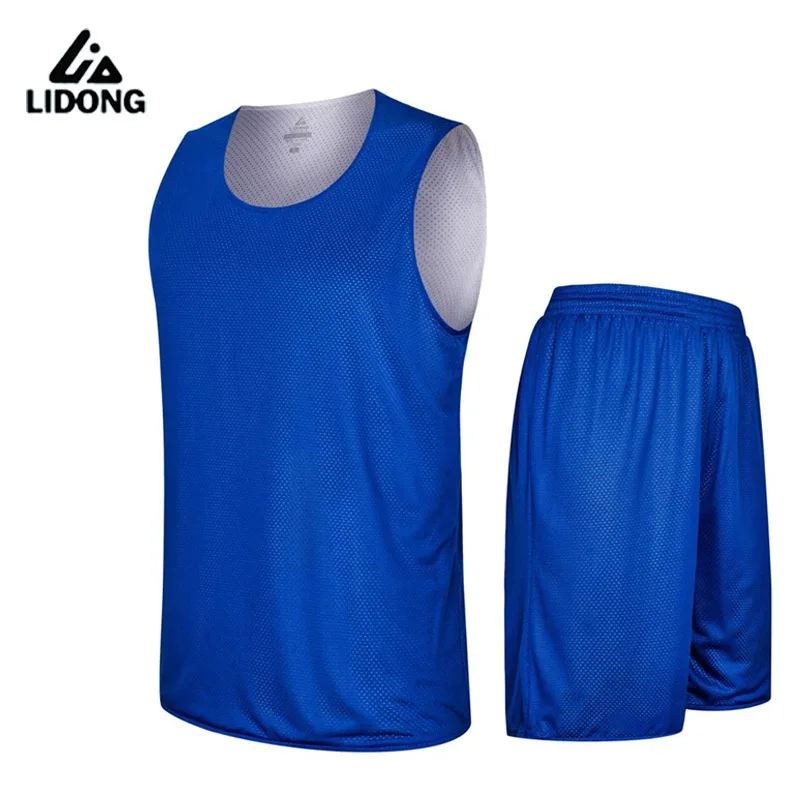 2017 Мужской двухсторонний комплект одежды Двусторонняя баскетбольная Джерси