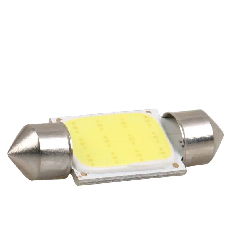 10 шт. гирлянда COB 31 мм 36 39 42 светодиодный светильник 12 чипов C5W DC12V белый цветной