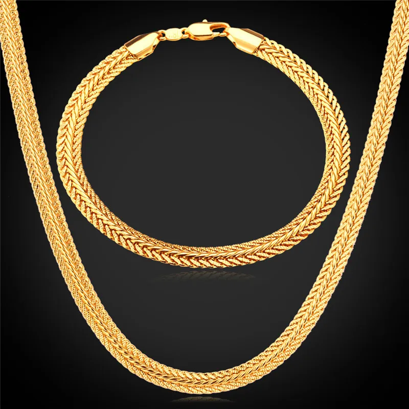 Фото Длинная цепь Foxtail браслет ожерелье 6 мм оптовая продажа желтое