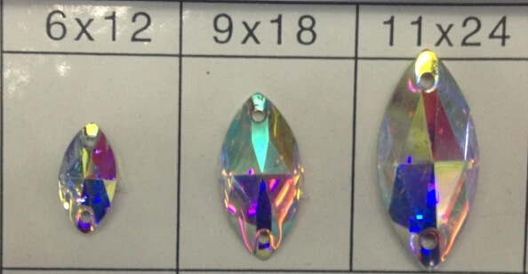 Бесплатная доставка ~! 50 ~ 100 шт./лот 15x32 мм Marquise crystal AB цветная плоская задняя
