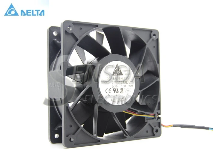 Оригинальный Для delta PFC1212DE 12038 DC 12V 3.24A 12 см мощный кулер с большим количеством
