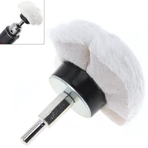 Полукруглая хлопковая подушка для полировки, зеркальный Полировочный диск 3 дюйма с белым хвостовиком 6 мм для шлифовки и полировки поверхностей