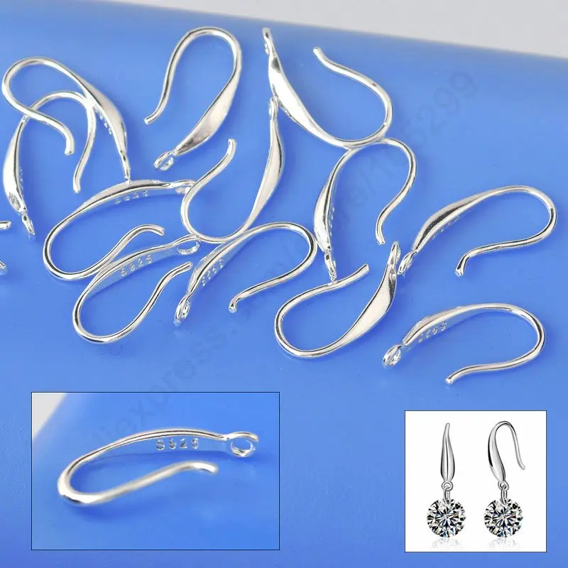 Серьги женские из серебра 925 пробы с гладким крючком 50 шт.|jewelry display tray inserts|jewelry