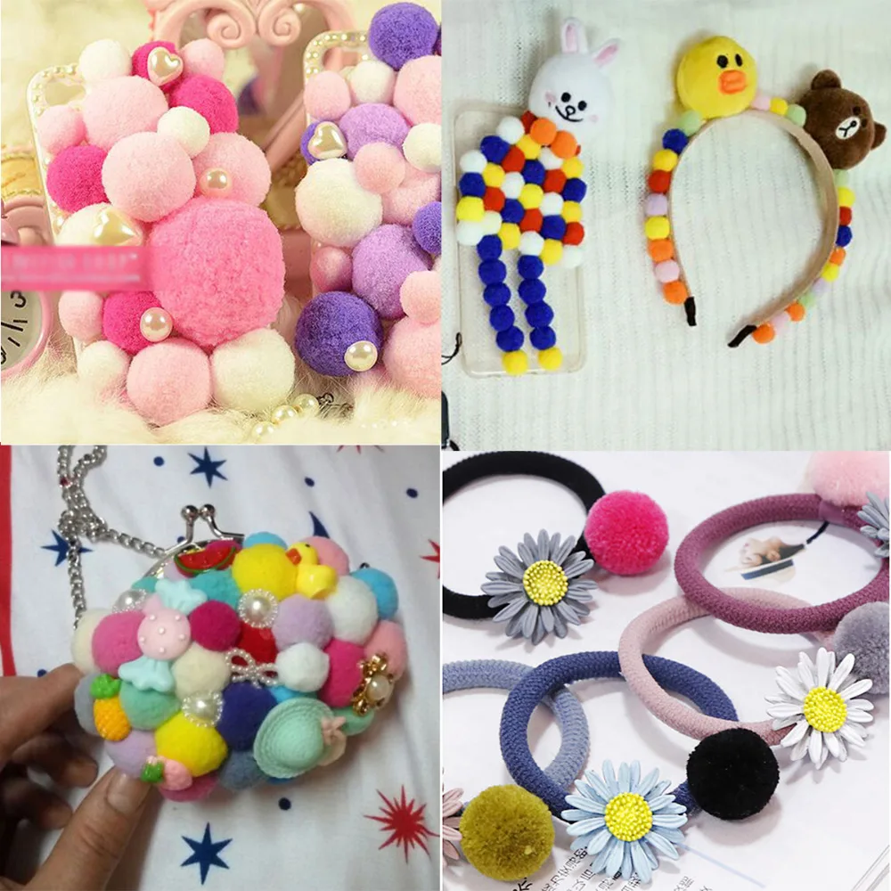 

Lovely 100pcs 10/15/20/25/30mm Mini Fluffy Pom Pom Mixed Color Soft Pom Pom Balls For Wedding Home Decoration DIY Toys Craft
