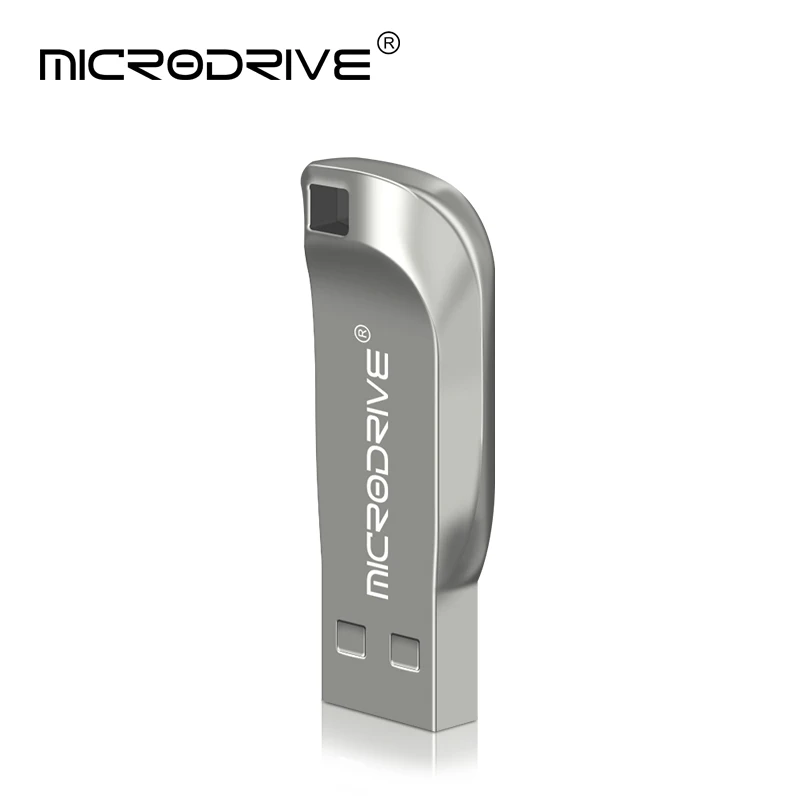 Серебристый Металлический usb флеш-накопитель, 64 ГБ, 32 ГБ, 16 ГБ, 8 ГБ, 4 Гб, USB 2,0, портативный накопитель, 128 ГБ, карта памяти, флешка для хранения, флэш-диск - Цвет: Серебристый