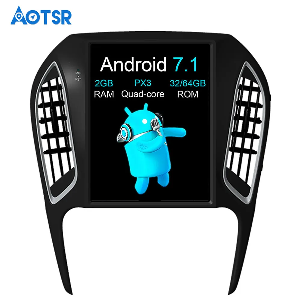 Автомобильный DVD-плеер Aotsr Tesla style 10 4 дюйма Android 7 1 для CHERY Arrizo 5 2016 Мультимедийный