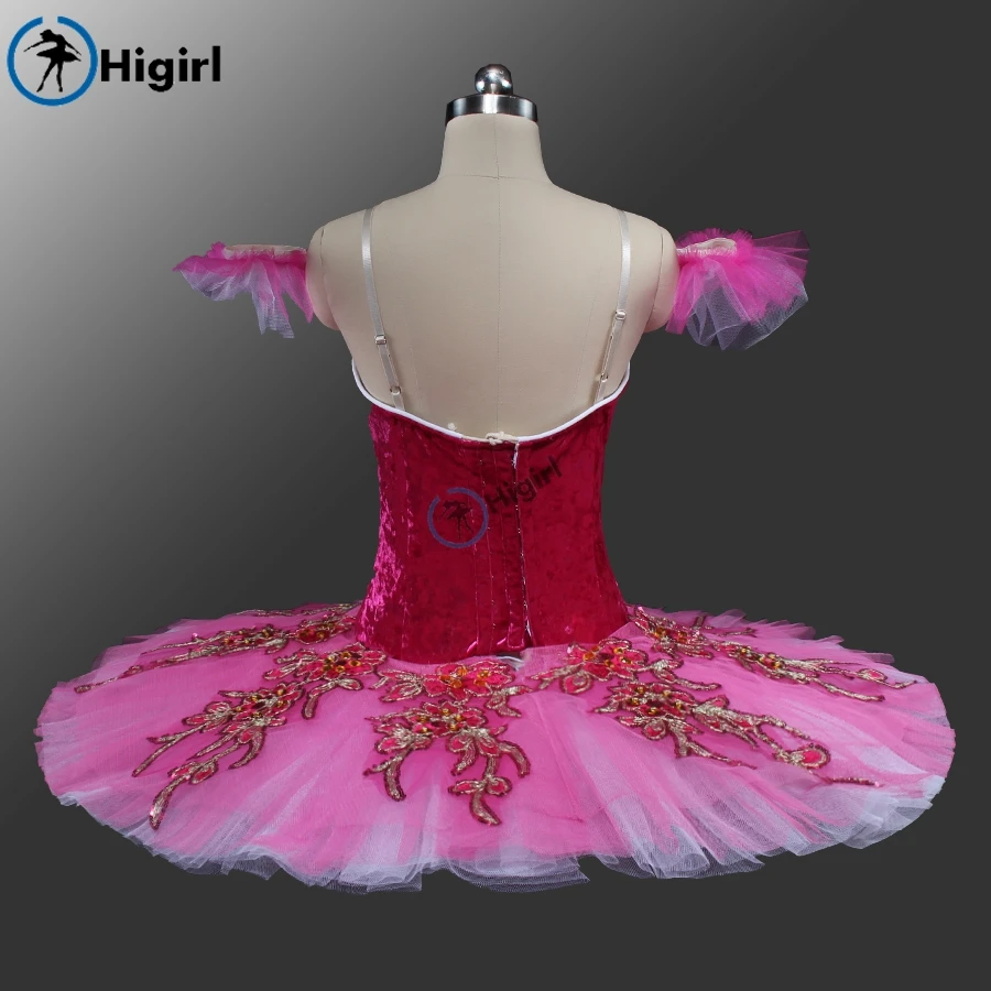 Красное платье-пачка феи с цветочным рисунком балетная пачка для взрослых