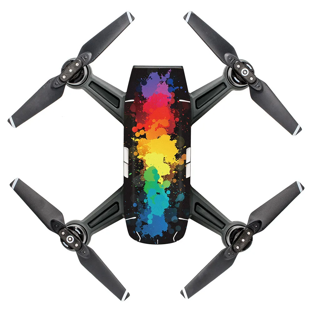 Наклейки на Дрон камеры для DJI Spark Mini Drone из углеродного волокна водонепроницаемая наклейка для шкуры обертывание стикер для защиты тела аксессуары QIY10