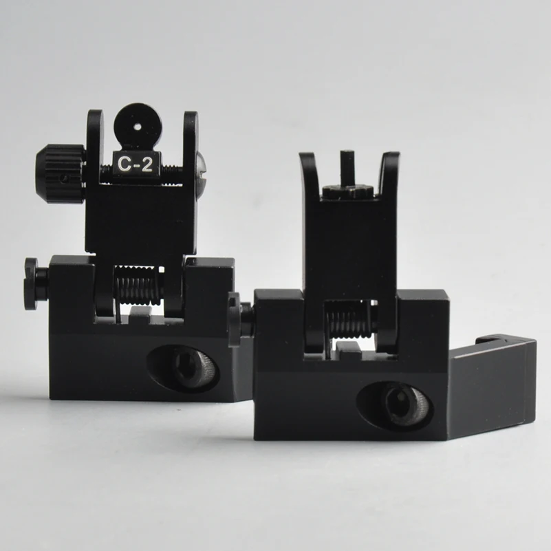 Новый US 45 градусов Off Front Rear Set BUIS Flip Up Back Side Iron Sight Fit 20 мм Rail | Спорт и развлечения