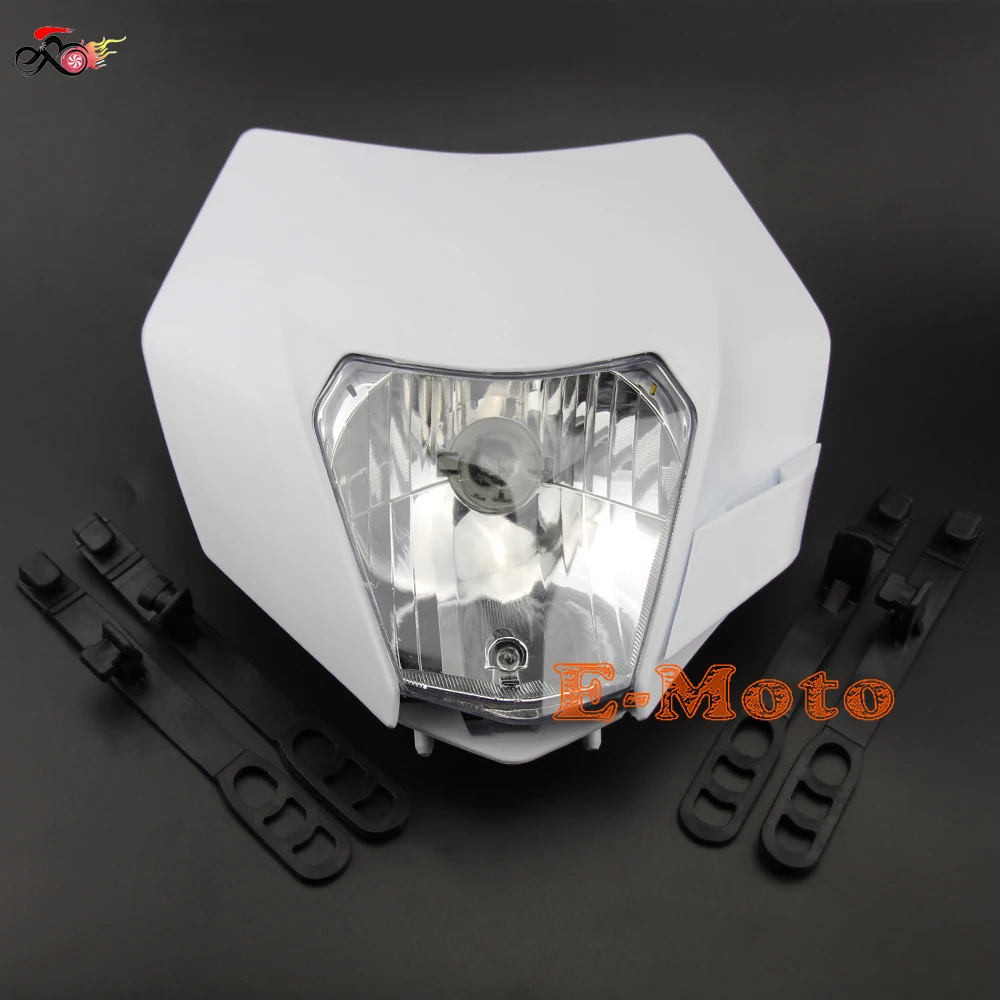 Белый головсветильник фонарь Головной обтекатель MX внедорожный велосипед