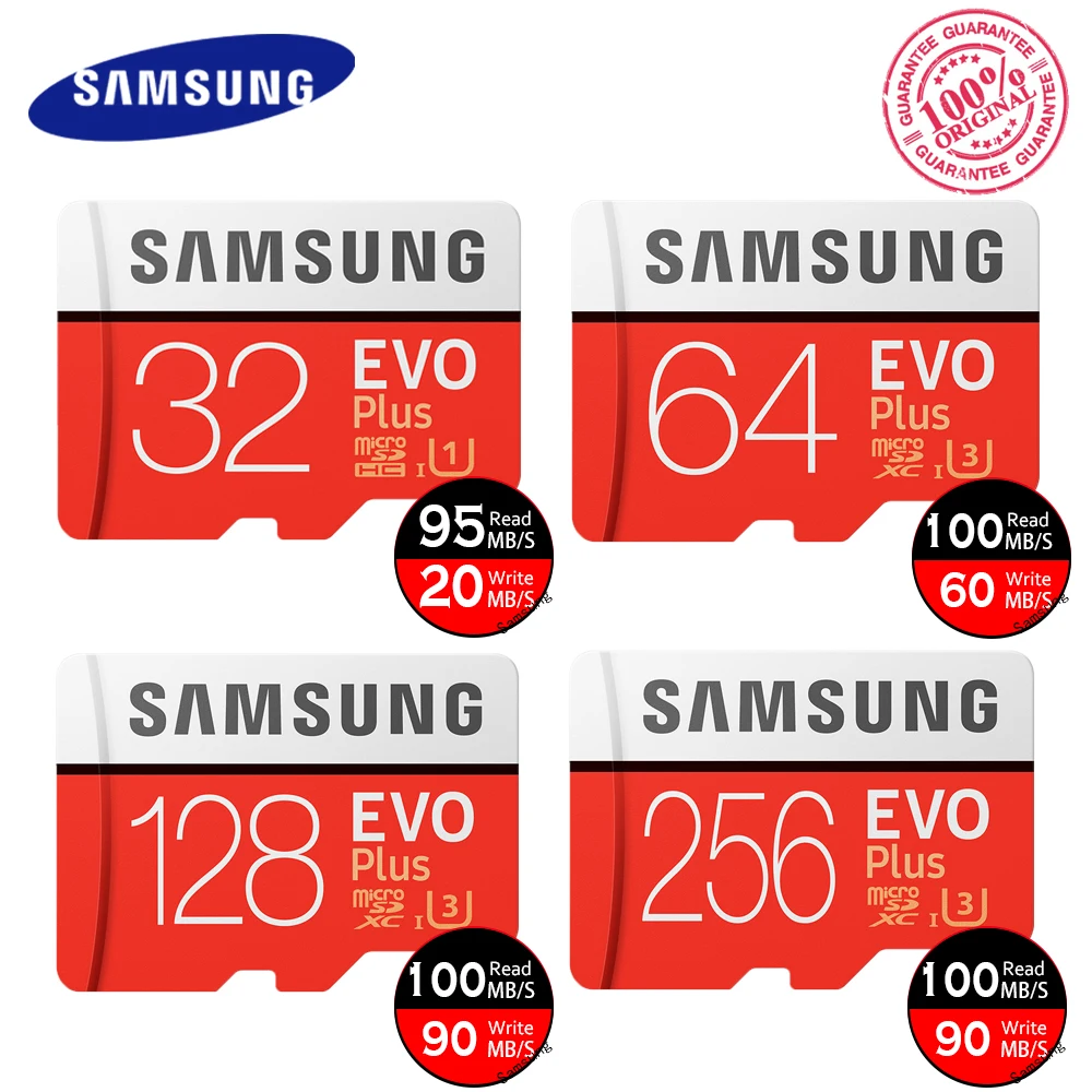 Samsung карты памяти SDXC Класс Evo + микро сд 32 ГБ 64 128 256 картао де memoria плюс Class10 TF
