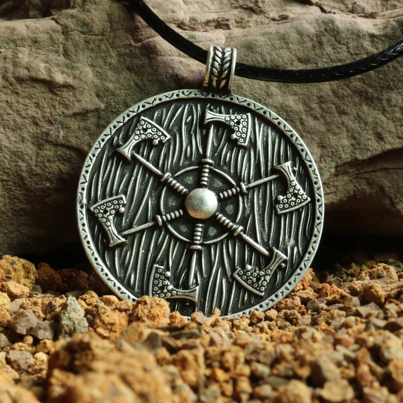 Lanseis 1 шт. колье с кулоном в стиле викингов мужской кулон Волк и змея талисман скандинавского мира дерево ювелирные изделия Луна с пентаграммой кулон
