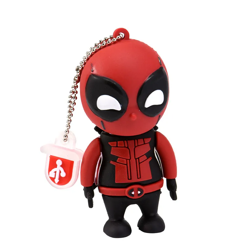 B Флеш-диск USB 2,0 с героями мультфильмов, 64 ГБ, флешка супергероя, Халка, Дэдпула, 4 ГБ, 8 ГБ, 16 ГБ, 32 ГБ, карта памяти, диск, креативная игрушка, подарок Супермена - Цвет: B