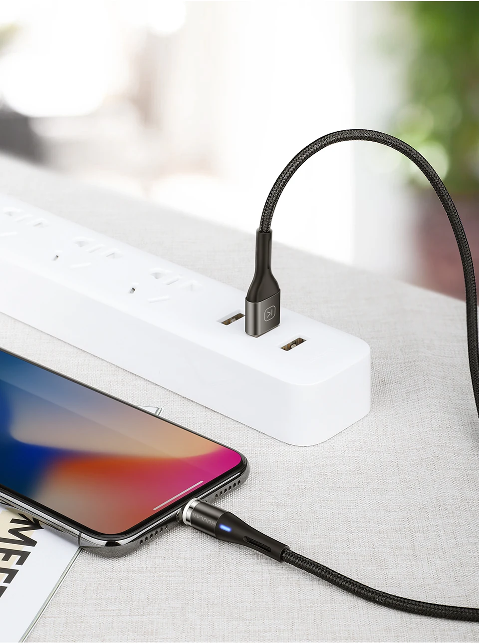 KUULAA Магнитный кабель Micro USB C 3A Быстрая Зарядка адаптер для iPhone samsung XiaoMi зарядное устройство магнит Быстрая зарядка usb type-C шнур