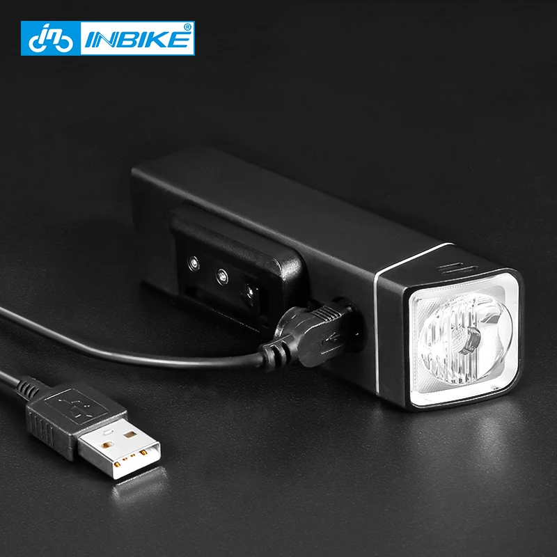 INBIKE Водонепроницаемый велосипедный фонарь USB Перезаряжаемый фонарик