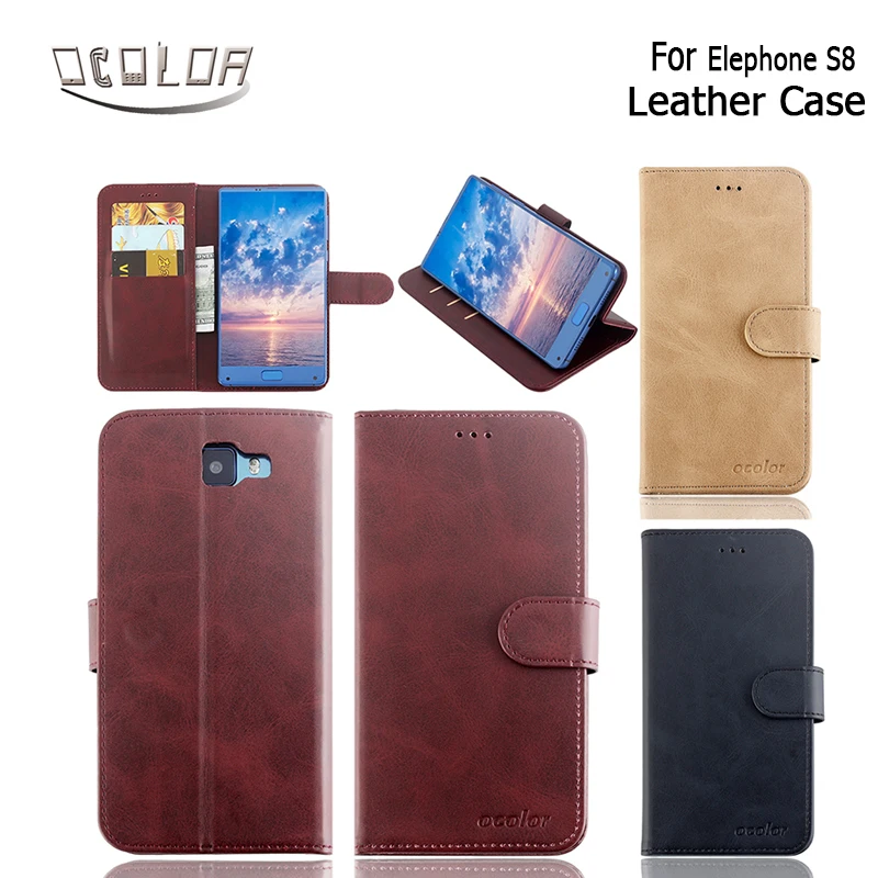 Ocolor для Elephone S8 кожаный чехол бумажник Стиль защитный Coque кардхолдер с подставкой