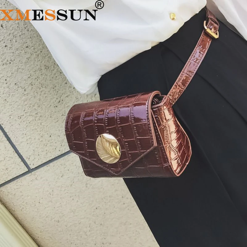 Поясная Сумка XMESSUN в стиле ретро с имитацией кожи крокодила новинка 2020