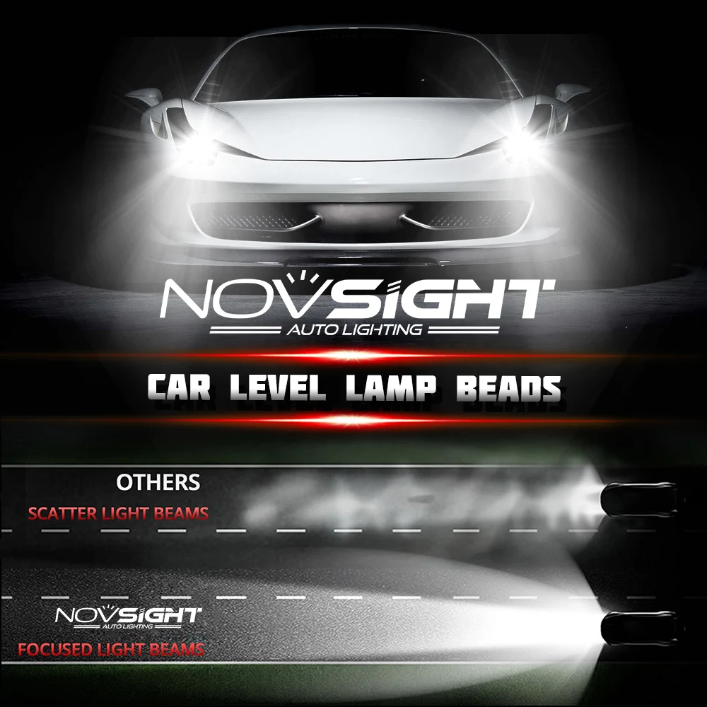 NOVSIGHT D1s D2s D3s D4s D1r Автомобильный светодиодный головной светильник s 86W 13600LM белые лампы для автомобилей 6000 К туман светильник лампы
