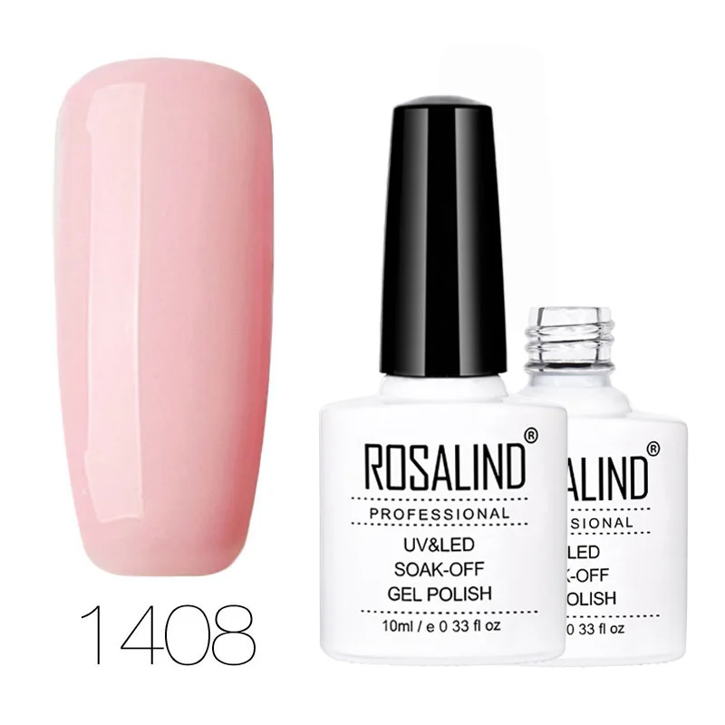 ROSALIND гель 1S 10 мл 1323-1465 классический цветной Гель-лак для ногтей Need Top Base гель-лаки для наращивания ногтей - Цвет: 1408