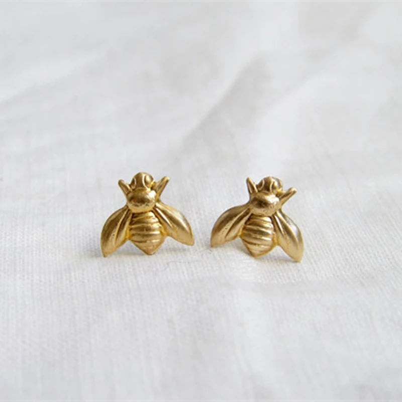 Женские серьги гвоздики в виде пчелы|earings fashion jewelry|earrings jewelryhoney bee earrings |